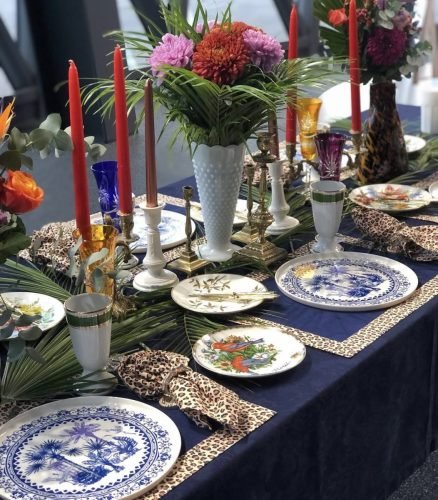 Leopar Desenli Amerikan Servis